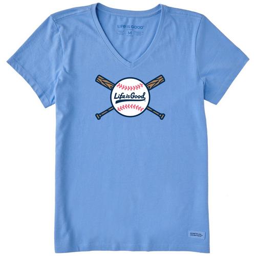 Life Is Good Womens Americana Baseball T-shirt
