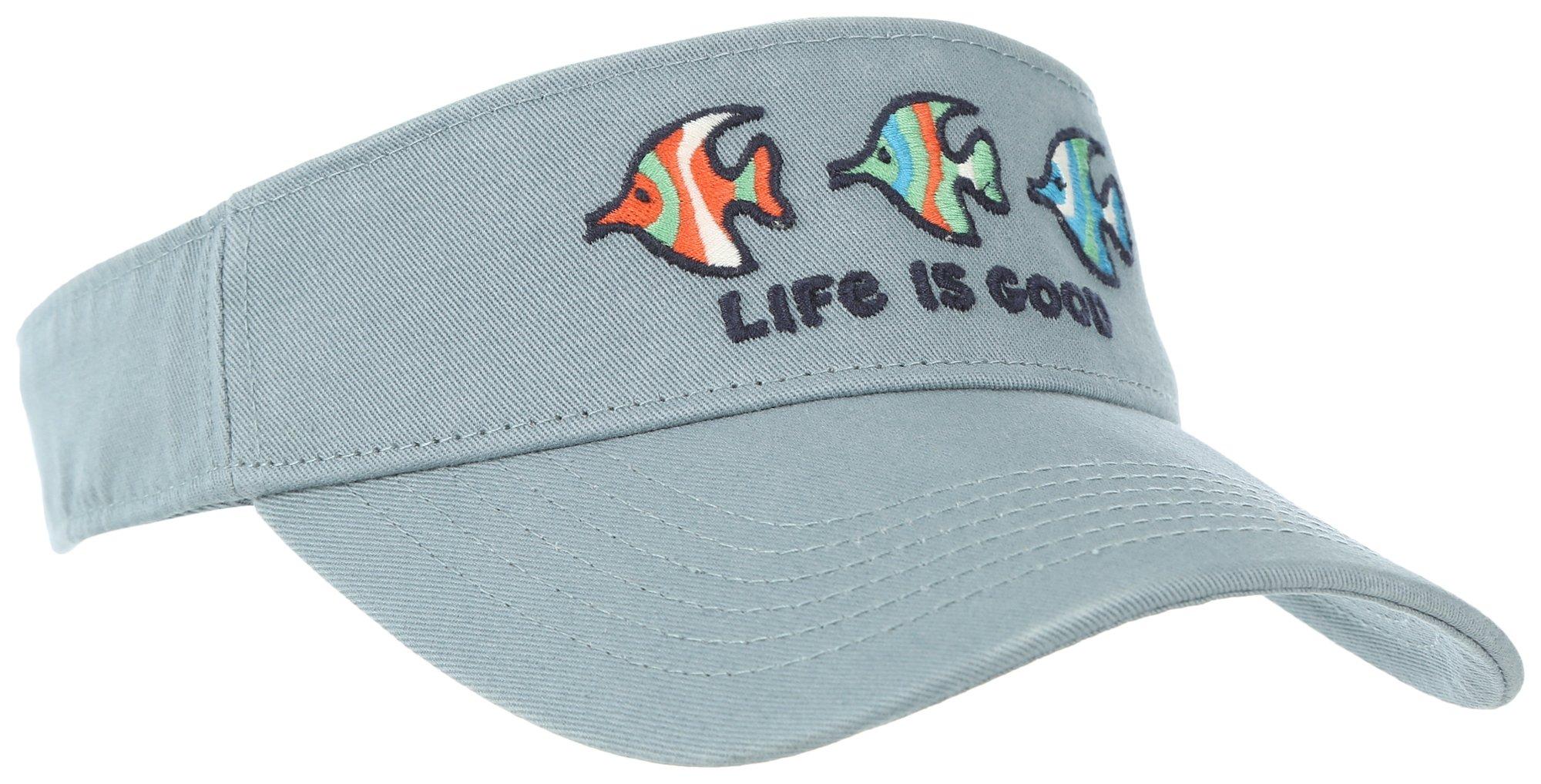 Womens Three Colorful Fish Cap Visor