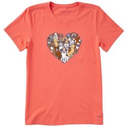 Womens Heart Of Dogs Scoop Neck T-Shirt