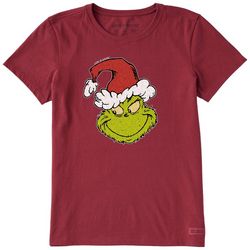 Life Is Good Womens Holiday Grinch Short Sleeve T-Shirt