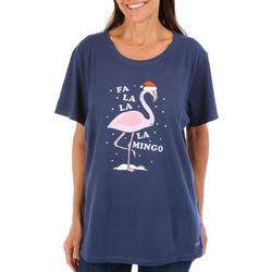 Life Is Good Womens Fa La La Flamingo Short Sleeve T-Shirt