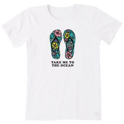 Life Is Good Womens Take Me To The Ocean T-Shirt