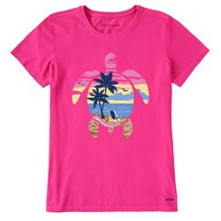 Life Is Good Womens Scenic Turtle T-Shirt