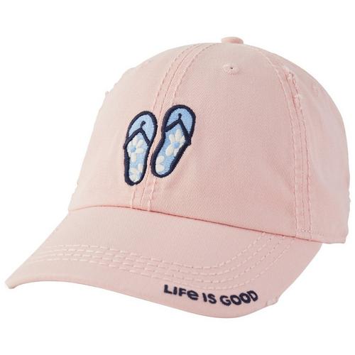 Life Is Good Womens Flip Flops Logo Cap