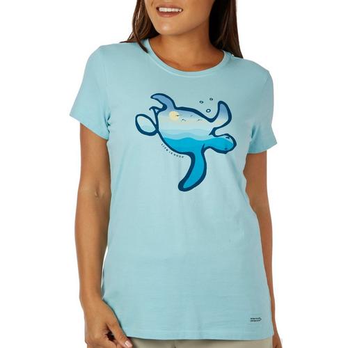 Life Is Good Womens Turtlescape Crew Neck T-Shirt