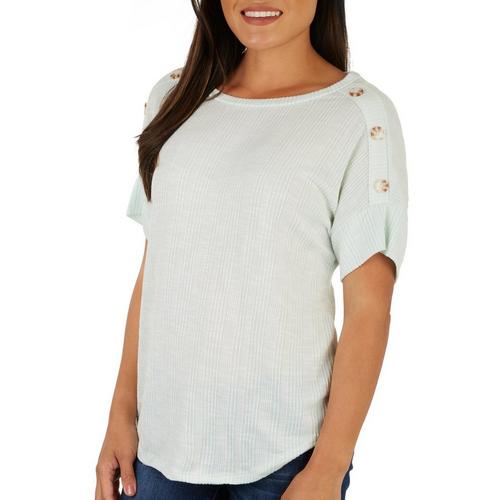 French Laundry Womens Solid Dolman Short Sleeve Top
