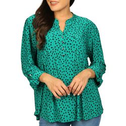 Juniper + Lime Womens Two Pockets 3/4 Sleeve Top