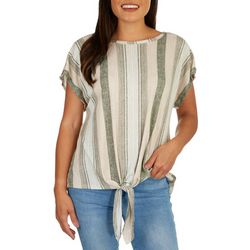 Cure Apparel Womens Pastel Stripes Ribbed Top