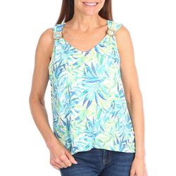 Womens Tropical Coconut Ring Sleeveless Top