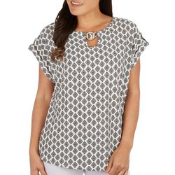 Womens Coconut Button Short Sleeve Top