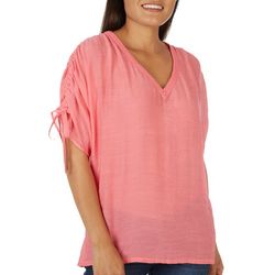 Counterparts Womens Solid Dolman Short Sleeve Top
