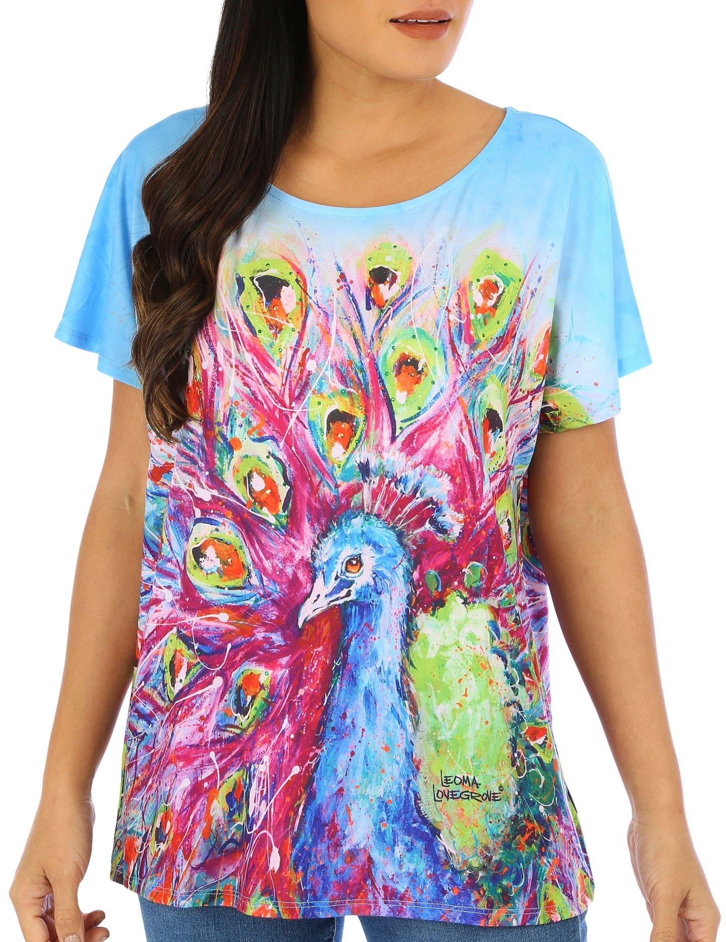 Womens Takeover Print Short Sleeve Top