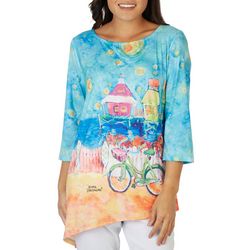 Womens My Happy Place 3/4 Sleeve Top