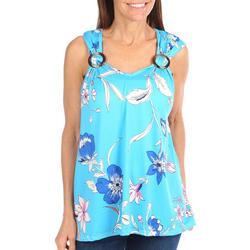 Womens Tropical Coconut Ring Sleeveless Top
