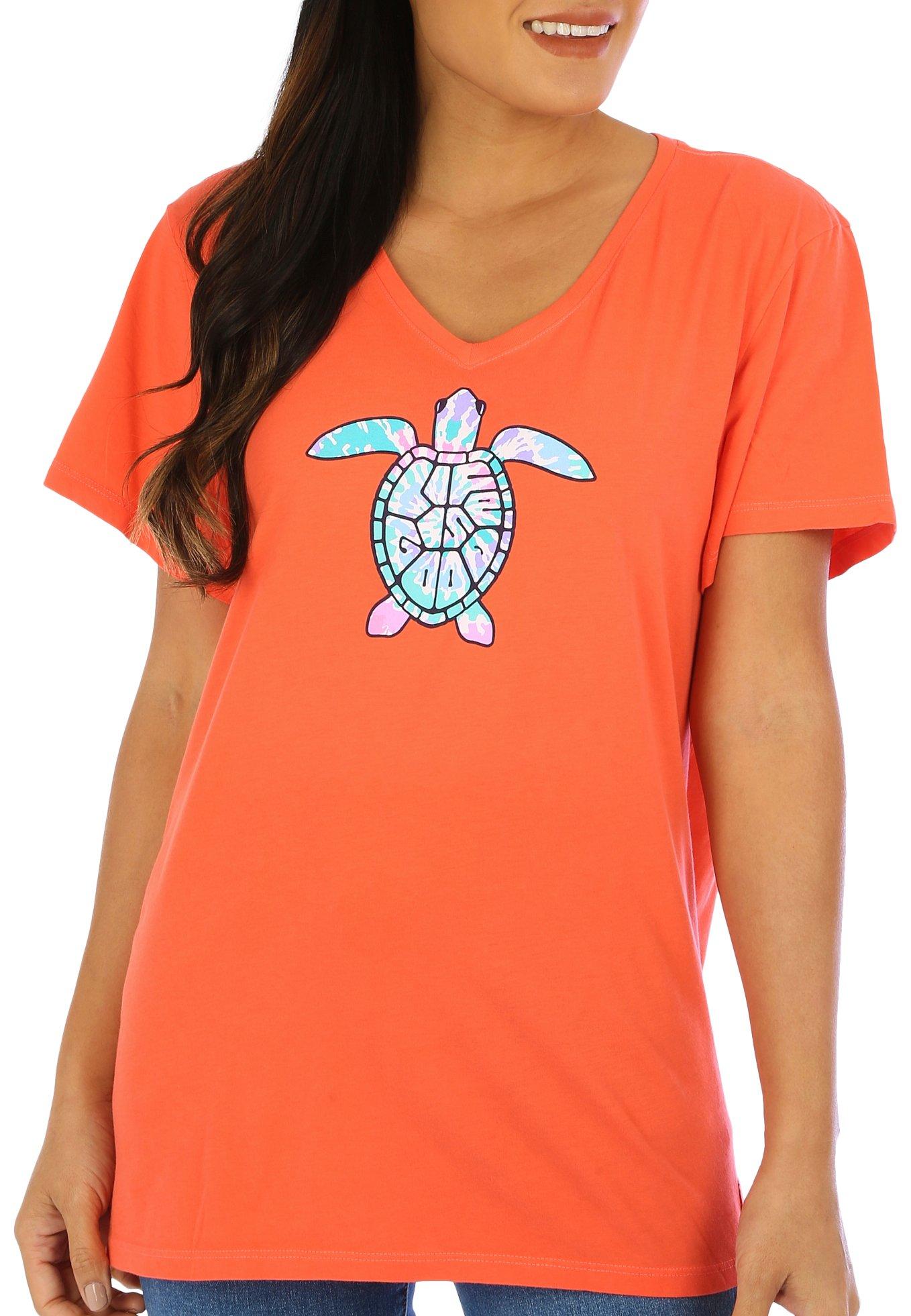 Life Is Good Womens Groovy Tie-Dye Sea Turtle