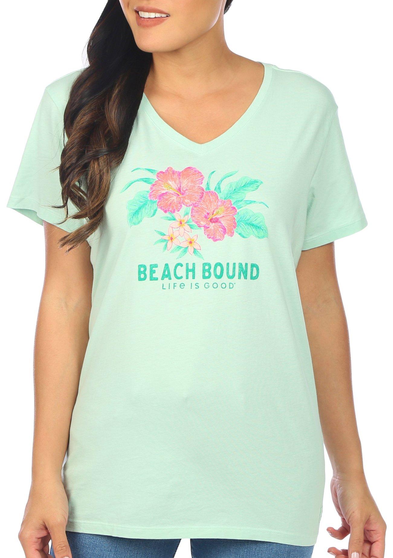 Womens Beach Bound V-Neck T-Shirt