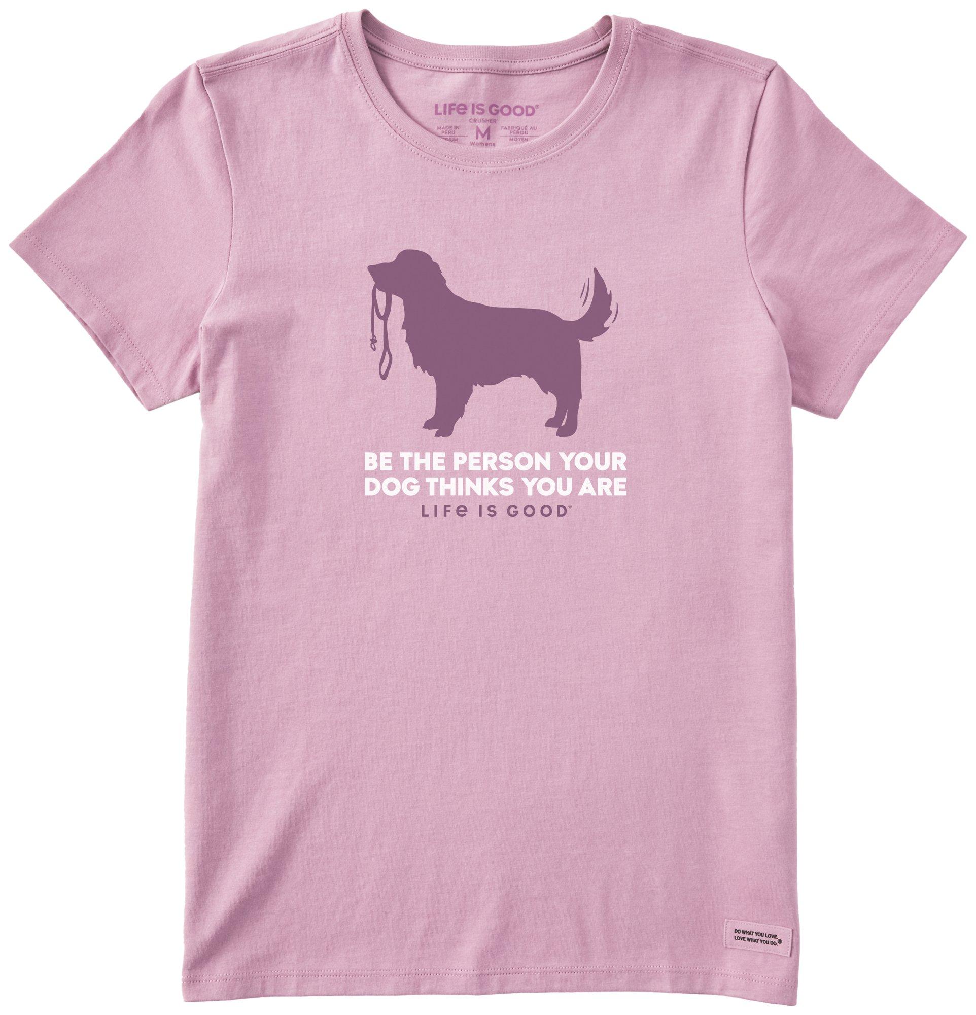 Life Is Good Womens Dog Person Crew Neck