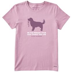 Womens Dog Person Crew Neck T-Shirt