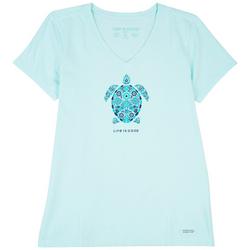 Womens Mosaic Turtle T-Shirt