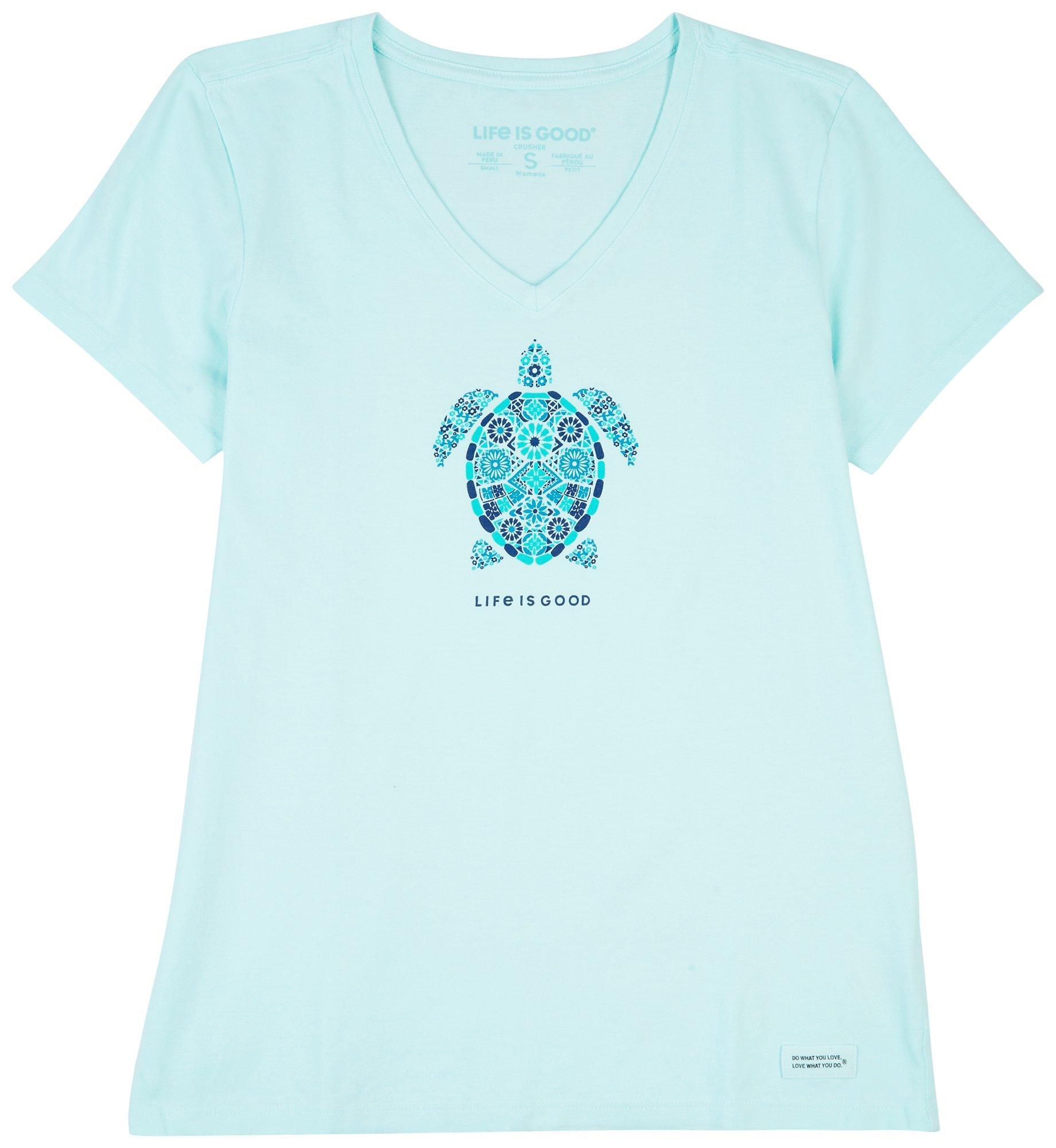 Womens Mosaic Turtle T-Shirt