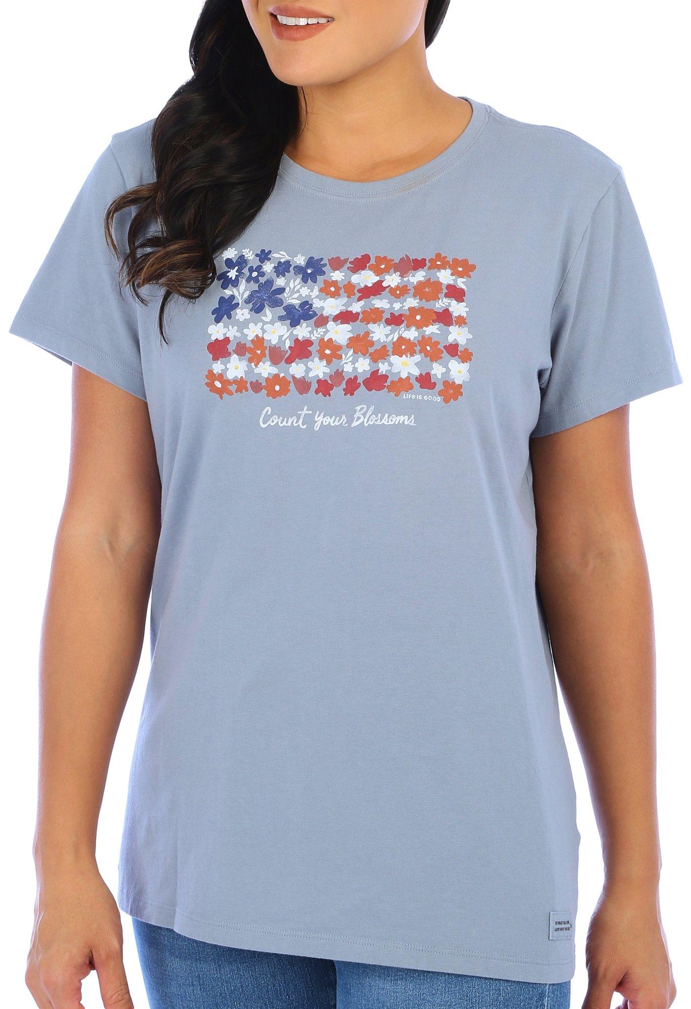 Life Is Good Womens Americana Crew Neck T-Shirt