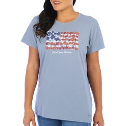 Womens Americana Crew Neck T-Shirt