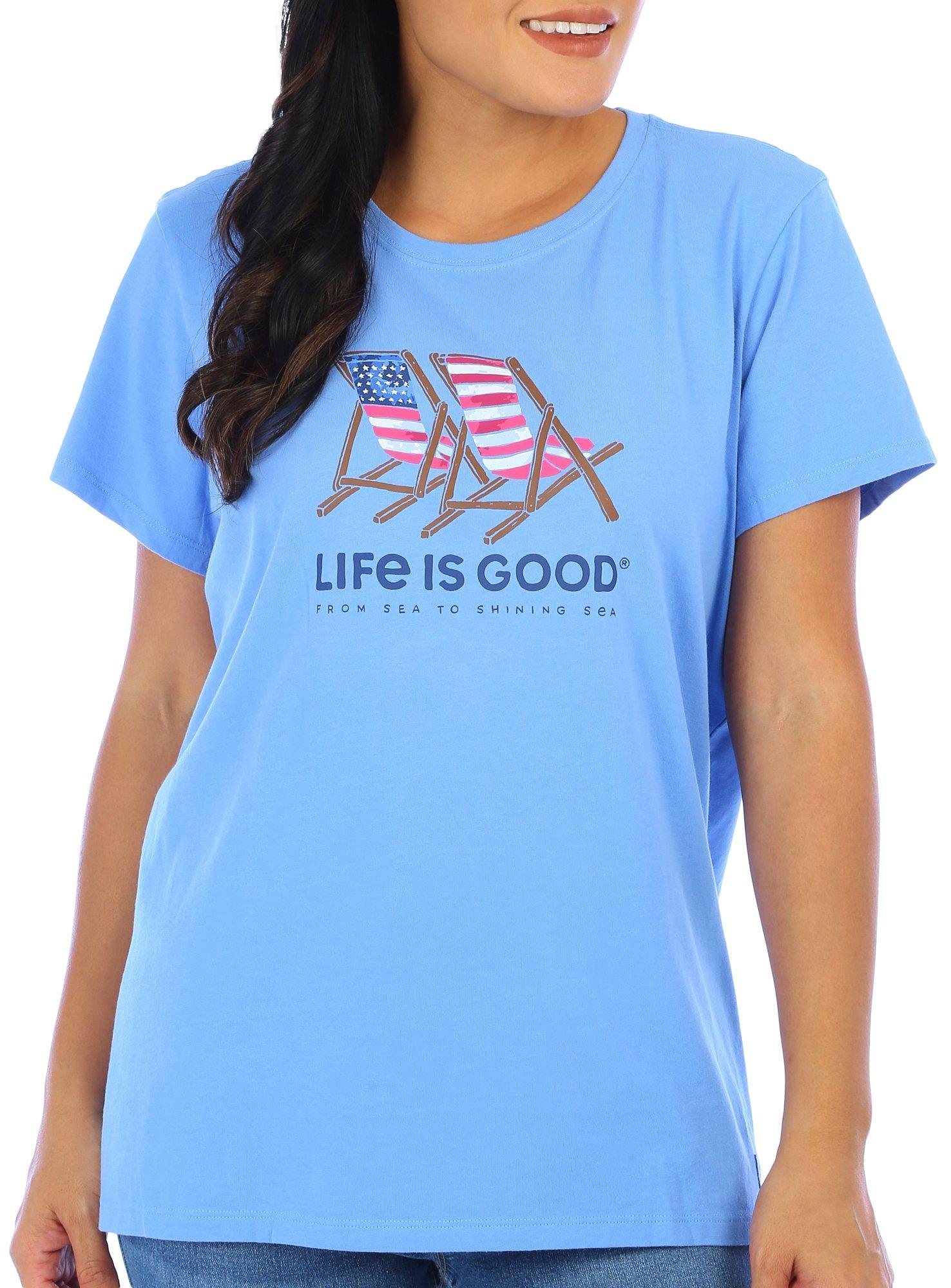 Life Is Good Womens Americana Graphic T-Shirt
