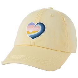 Womens Embroidered Heart Wave Cap