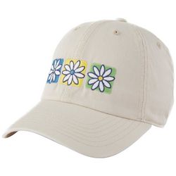 Life Is Good Womens Embroidered Three Daisies Cap