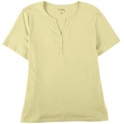 Womens Y Henely Short Sleeve Top