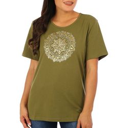 Coral Bay Womens Jewelled Short Sleeve Top