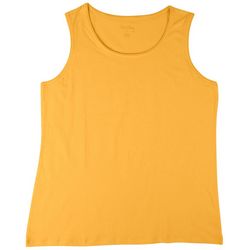Coral Bay Womens Solid V-Neck Sleeveless Top