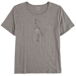 Coral Bay Womens Embellished Bird Top