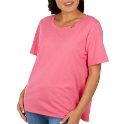 Coral Bay Womens Scoop O Ring Short Sleeve Tee