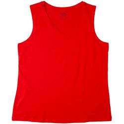 Coral Bay Womens V-Neck Everyday Tank Top