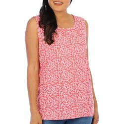 Coral Bay Womens Anchor Print Scoop Neck Tank Top