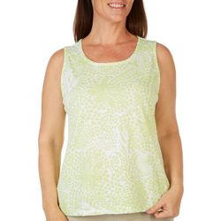Coral Bay Womens Print Round Neck Sleeveless Top