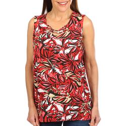 Womens V-Neck Wild Floral Sleeveless Top