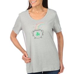 Coral Bay Womens Pot Of Gold Short Sleeve Top
