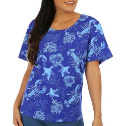 Coral Bay Womens Lobster Life Short Sleeve Top