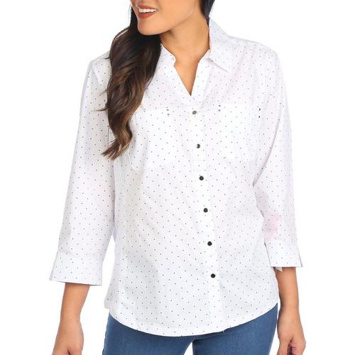Coral Bay Womens Dots Print Knit To Fit