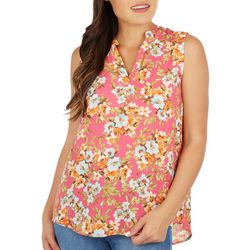 Womens Floral  Sleeveless Blouse