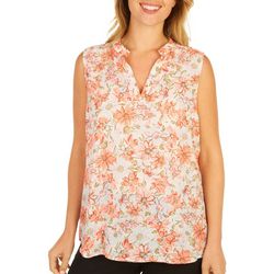 Cure Apparel Womens Floral Sleeveless Top