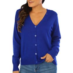 Tint & Shadow Womens Button Front Cardigan