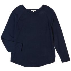 Colour Eighteen Womens Solid Fine Gauge Crew Sweater