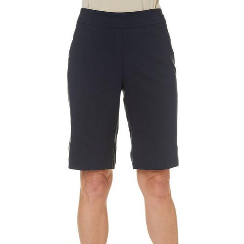 Coral Bay Womens 11 in. Solid Millennium Shorts