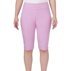 Hearts of Palm Womens Solid Color Capris