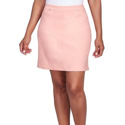 Womens 19 in. Solid Mid-Rise Essential Tech Skort