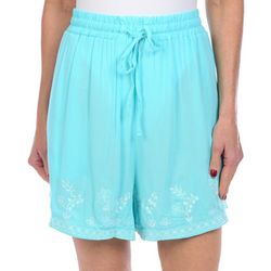 Juniper + Lime Womens Embroidered Shorts