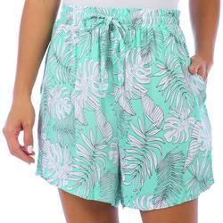 Womens Tropical Print Shorts